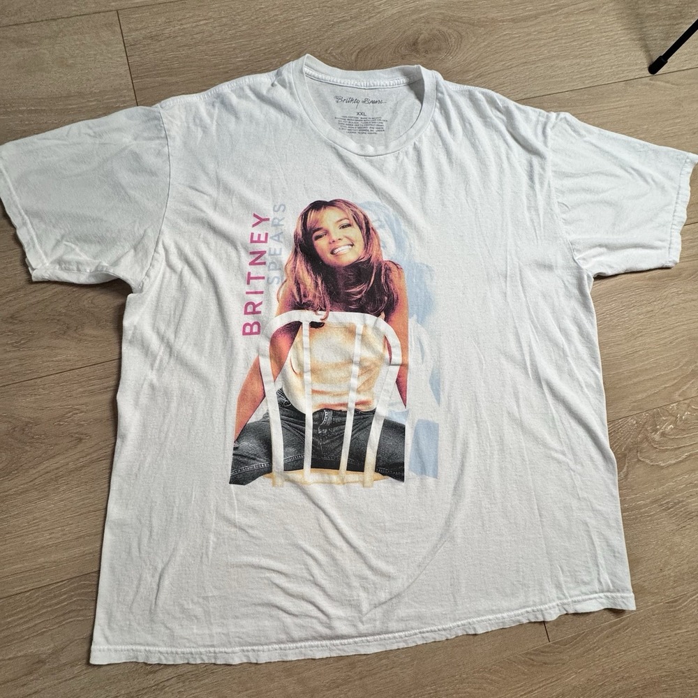Britney Spears Graphic Tee White XXL 2021 Oversized
